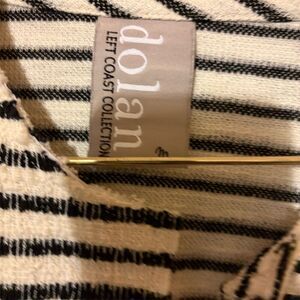 Dolan Left Coast Women's Striped Open Front Jacket Size M Casual